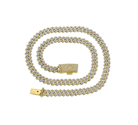 11.32 Cts Natural Diamonds Iced Cuban Chain