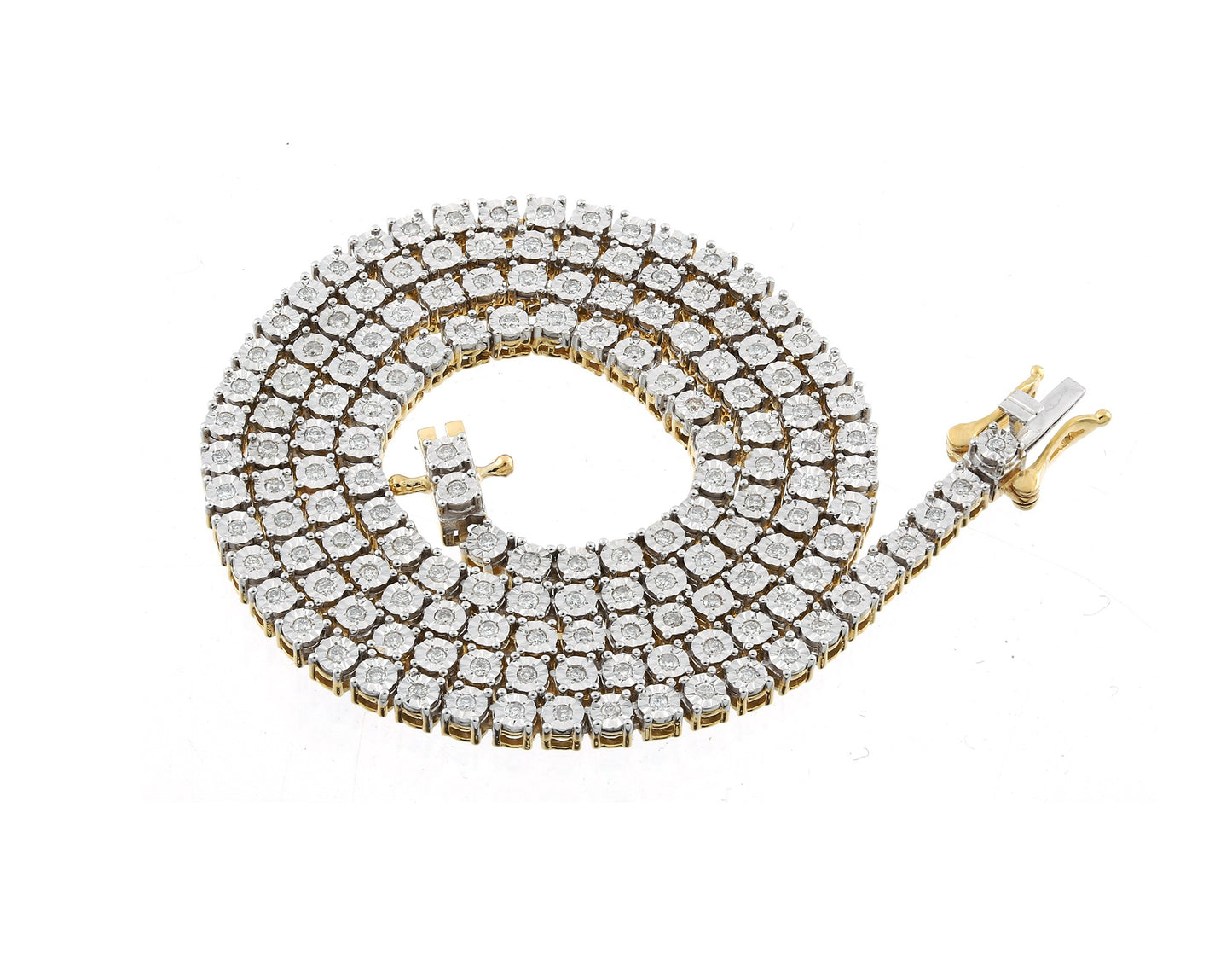 1.5 Cts Natural Round Diamond Tennis Chain