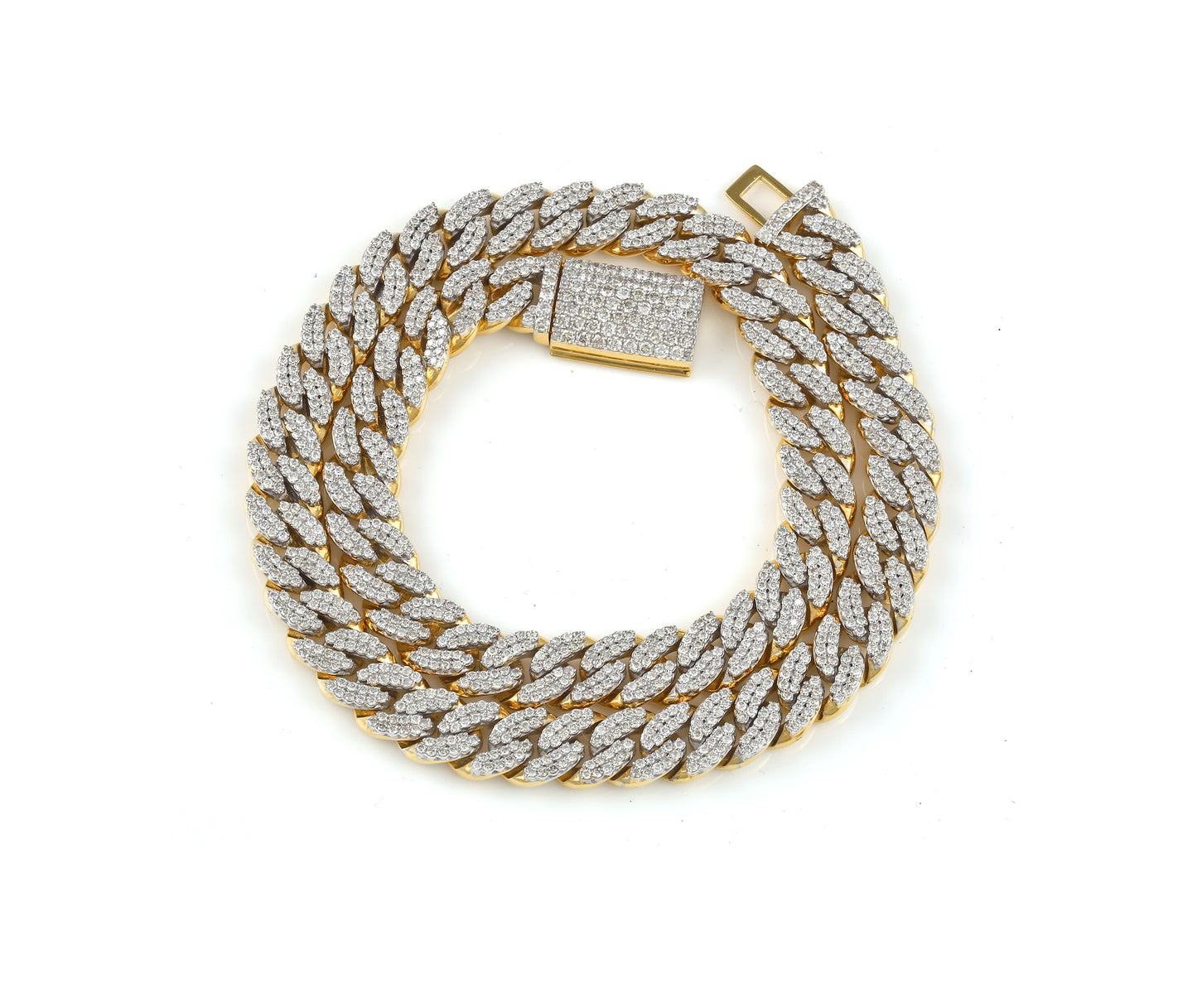 11.65 Cts Natural Diamonds Iced Cuban Chain